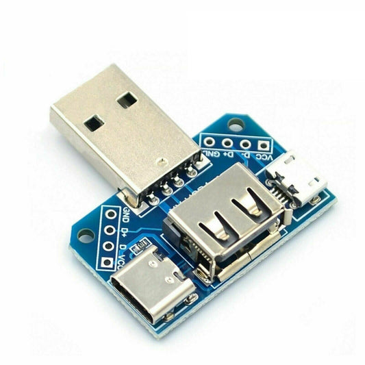 USB Head Switchboard Male to Female, Type-c and Micro USB to 2.54mm 4P