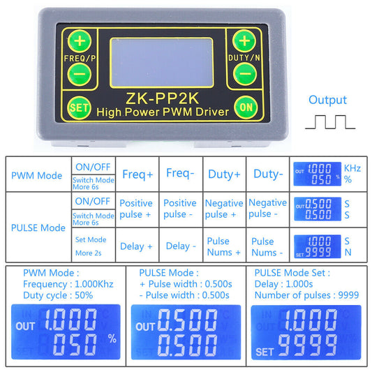 ZK-PP2K High Power PWM & Pulse Signal Generator